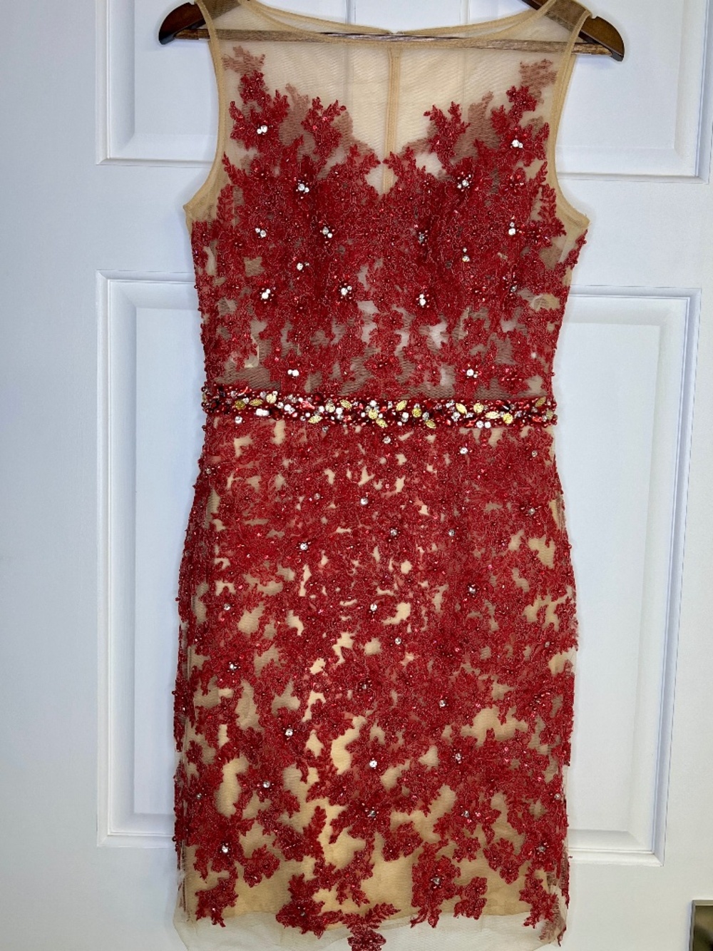 Terani Couture Red Cocktail Dress Size 8